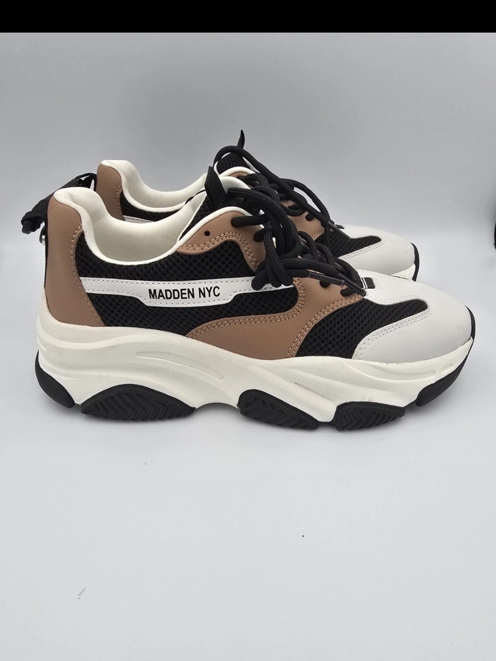 Steve Madden Chunky Sneakers in Black, White & Brown